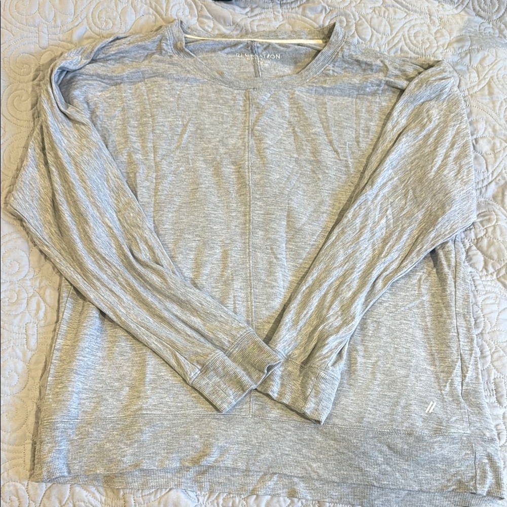 Gray Long Sleeve Top-Thread and Supply-Large